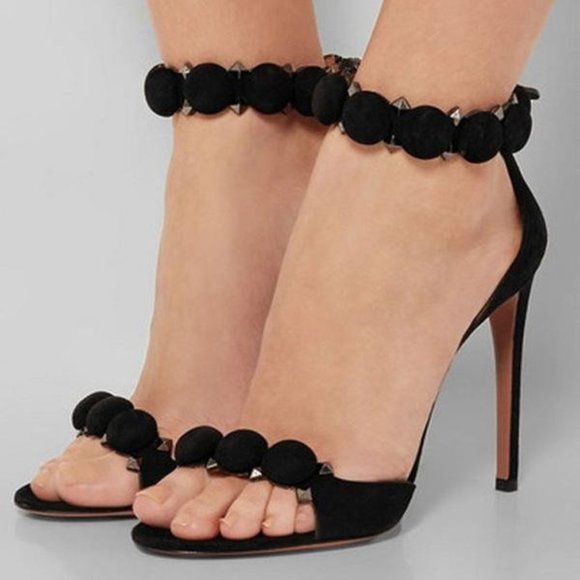 FSJ Shoes - Open toe ankle strap high heel sandals